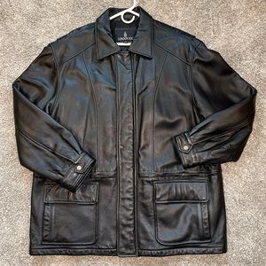 London Fog Men’s Genuine Leather Jacket Size XL